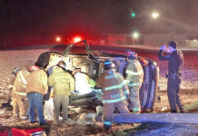 Car Hits Utility Pole, 2 Hurt