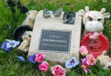 John Swoveland Jr. memorial vandalized sometime in April or May
