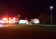 Semi Crashes Into Warsaw High School Entrance