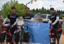 South Korean Cyclists Ride Through Warsaw