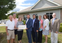Lutheran Health/KCH Officials Present Check to Cancer Care Fund of Kosciusko County representatives.