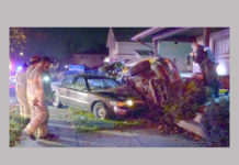 Car Sends Truck Into Porch