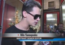 Breitbart personality Milo Yiannopoulos visits Memories Pizza in Walkerton