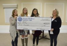 WCHS Octagon Club donates $500 to Baker Youth Club