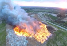 Elkhart residents asked to stay indoors due to massive landfill fire