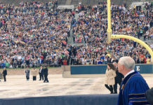 Vice President Mike Pence speaks at Notre Dame Commencement ceremony