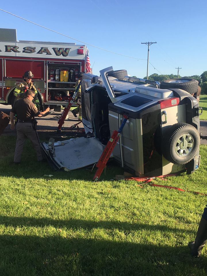 Three taken to hospital after rollover crash in Warsaw - News Now Warsaw
