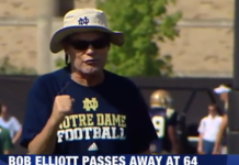Former Notre Dame Coach Bob Elliott passes away
