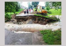 Bruner Road still under repair after Friday storm damage