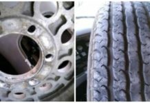Spare tire seriously injures semi driver, police looking for owner