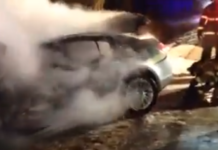 Car engulfed in flames in Elkhart County after alleged drunk driver crashes into tree