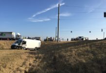 Multiple injuries reported after truck collides with prisoner transport