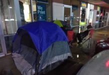 Customers camp out to win donuts from Rise’N Roll at Grand Opening