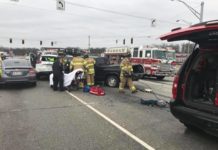 Four injured in five-vehicle crash at U.S. 30 and Center Street in Warsaw