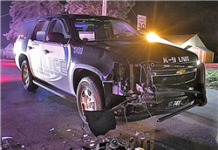 Warsaw Police car damaged after assisting with State Police pursuit