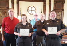Kosciusko Sheriff recognizes two jail officers for life-saving effort