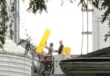 Man OK after being rescued from grain bin at farm near Mentone