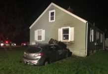 Elkhart County Police K9 sniffs out man in hiding after fiery crash into home