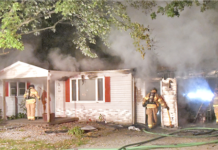 Closed door prevents spread of fire at Warsaw home