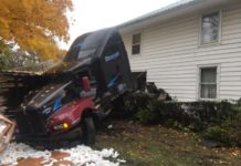 No injuries after semi hits house in LaGrange County