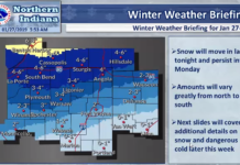 Winter Weather Advisory issued for Monday