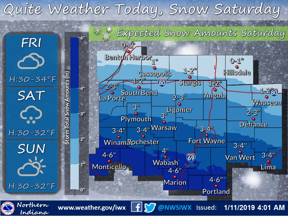 Winter Weather Advisory issued for northern Indiana this weekend News