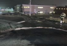 Boeing Drive in Warsaw closed, crews cleaning up leak from diesel storage tank