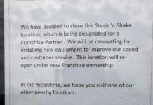 Steak ‘n Shake in Warsaw closing