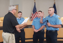 Warsaw Swears In 3 Full-Time Firemen