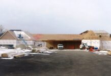 Construction on the North Webster Library progresses