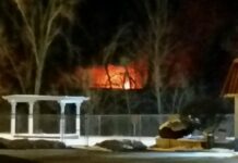 Fire crews battle flames at J&B Pallet in Warsaw