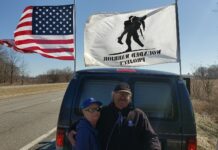 Air Force vet walks through Warsaw, headed for Florida for Wounded Warriors