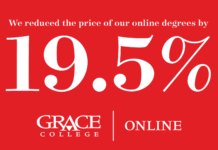 Grace College Reduces Price of Online Degrees by 19.5%