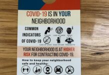 COVID-19 informational flyers being handed out to households in Kosciusko County