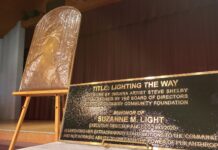 Suzie Light celebrated at retirement party with bronze plaque