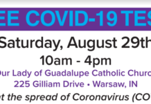 Free COVID testing site at Our Lady of Guadalupe on Saturday