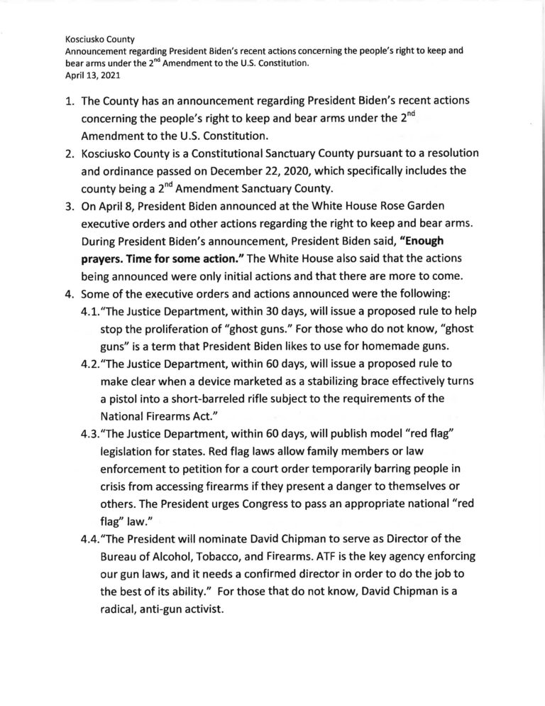 Kosciusko County Commissioners, attorney address concerns over recent