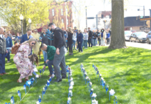 Pinwheel garden planted at Kosciusko County courthouse Friday