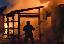 Garage a total loss following early Wednesday morning fire in rural Warsaw