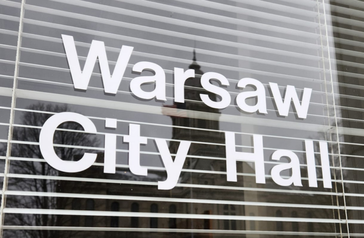 Warsaw announces upcoming road work and includes link for details