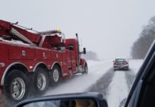 Road conditions quickly turning slick