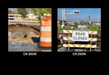 Two county roads near Warsaw airport remain closed