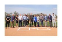 Grace celebrates start of upgrades at baseball facility