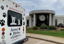 Chore-Time Brock employees ‘Stuff the Bus’ for Animal Welfare League