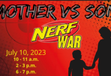 Nerf war in Warsaw pits moms against sons