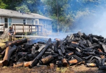 Grass fire destroys empty home and boat