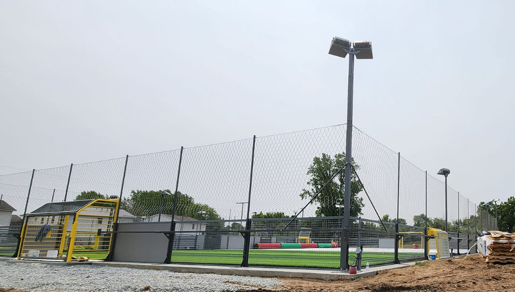 The new Urban Soccer Park at the Kosciusko Community YMCA has lighting for nighttime play. 