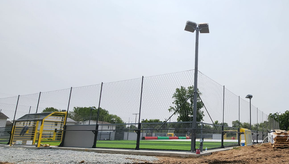 The new Urban Soccer Park at the Kosciusko Community YMCA has lighting for nighttime play.