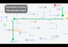Sunday’s Fair parade starts at Warsaw Police station at 3:30 p.m.