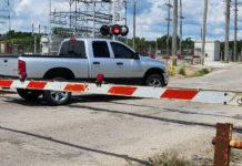 RR crossing arms on Zimmer Road stuck in lowered position